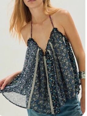 Free People Costa Printed Tank NWT